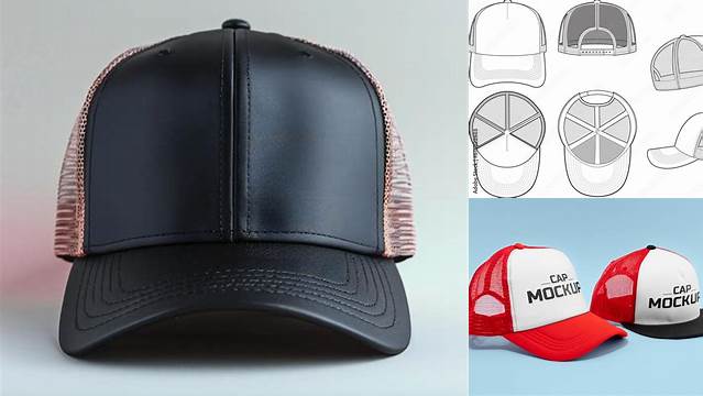 8257+ Trucker Hat Mock Up Include TIFF