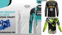 8258+ Motocross Jersey Mockup Include TIFF