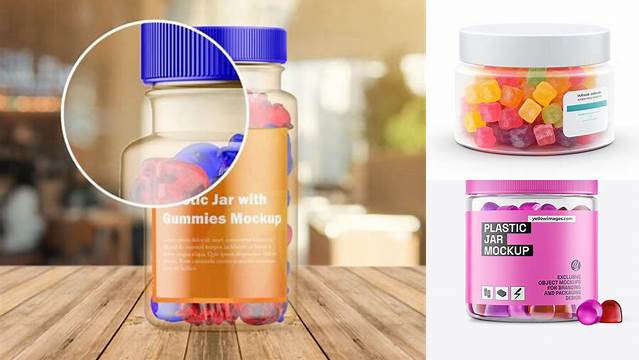 8283+ Gummies Jar Mockup Easy to Use PSD