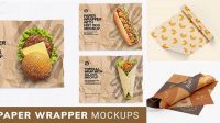 8286+ Food Wrapping Paper Mockup Include TIFF