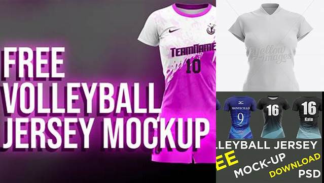 8290+ Volleyball Jersey Mockup Free Best for Showcase