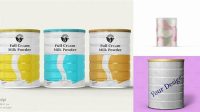 8294+ Milk Powder Can Mockup Free PSD File Download