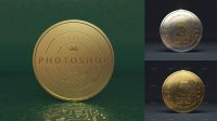 8296+ Gold Coin Mockup Free Download Best for Showcase