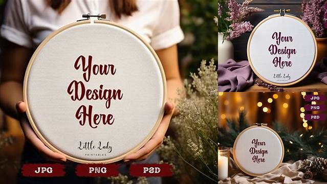 8297+ Embroidery Hoop Mockup Mockup PSD Free Download