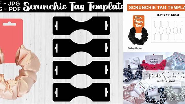 8299+ Scrunchies Tag Template Editable Photoshop File