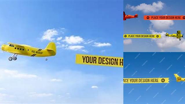 8317+ Plane Banner Mockup Premium PSD Freebie