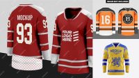 8320+ Ice Hockey Uniform Mockup Template Free Mockup PSD