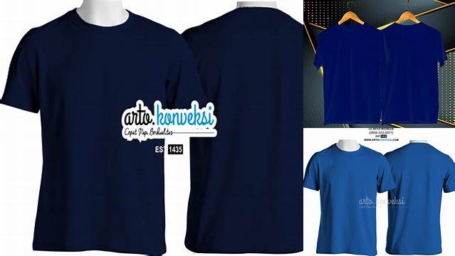 8338+ Mockup Kaos Navy Depan Belakang High Resolution