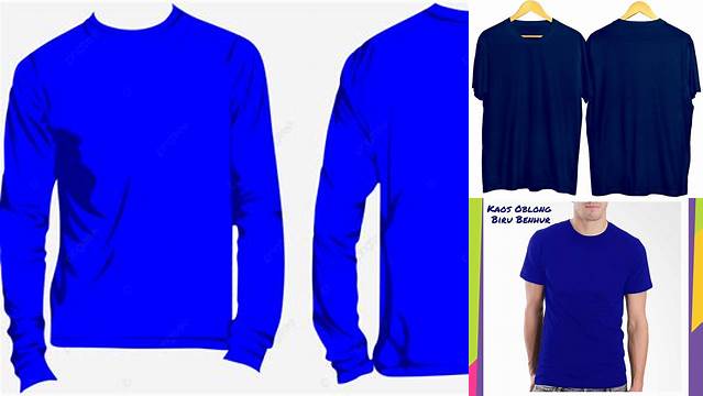 8356+ Mockup Kaos Biru For Free Download