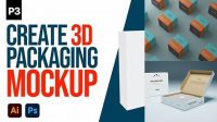 8364+ 3d Packaging Mockup Free Include TIFF