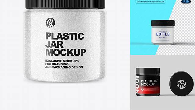 8366+ Clear Plastic Jar Mockup Custom Graphic Mockup File