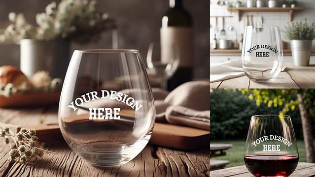 8384+ Stemless Wine Glass Mockup High-Quality PSD Files