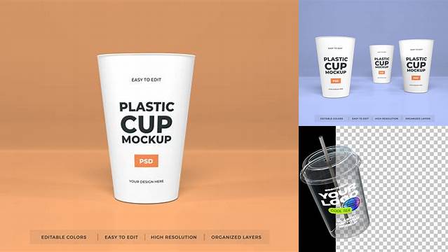 8392+ Plastic Cup Mockup Free Download Modern Design PSD