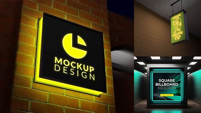 8397+ Neon Box Mockup Psd Free Include TIFF