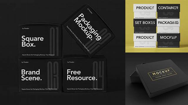 8400+ Black Box Mockup Premium PSD Freebie