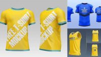 8418+ Yellow Images Jersey Mockup Free Free Mockup PSD