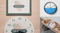 8419+ Clock Mockup Psd High-Quality Creative PSD