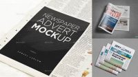 8445+ Newspaper Ad Mockup High-Resolution PSD Download