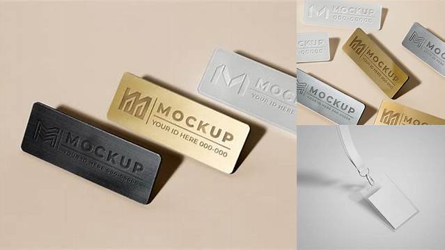 8459+ Metal Name Tag Mockup Free Include TIFF