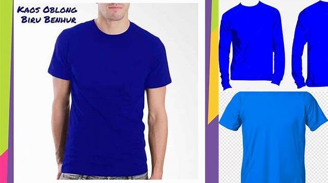 8482+ Mockup Kaos Biru Free PSD