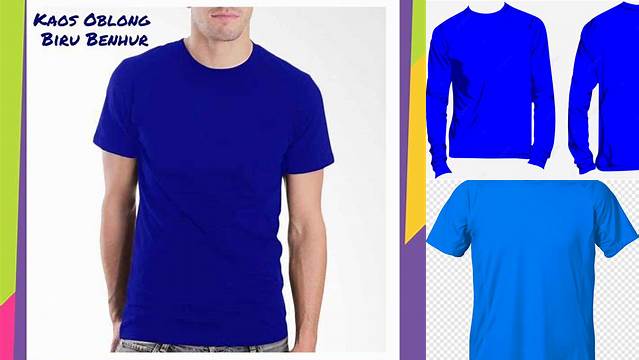 8482+ Mockup Kaos Biru Free PSD