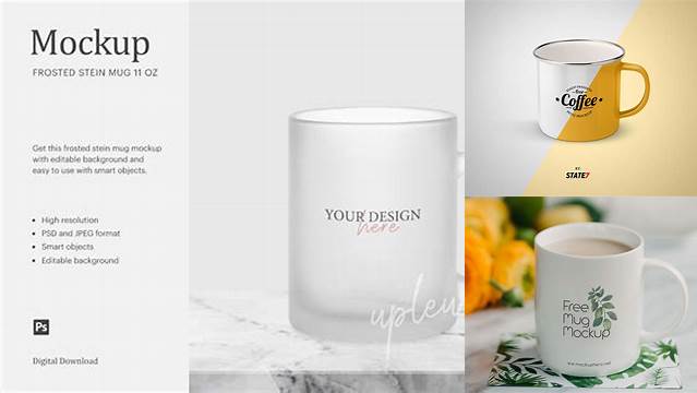 8485+ Frosted Mug Mockup Best Free Mockup PSD