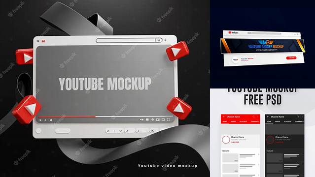 8487+ Youtube Mockup Psd Best for Showcase