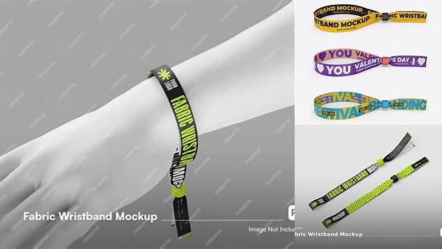 8498+ Fabric Wristband Mockup Free Easy Editable