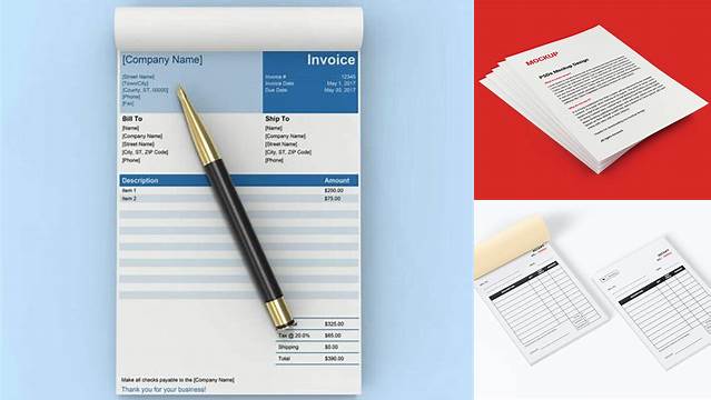 8504+ Invoice Book Mockup Professional Design PSD