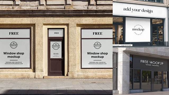 8510+ Storefront Mockup Free Include TIFF