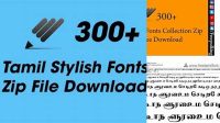 8512+ Tamil Font Style Zip File Download PSD File for Designers