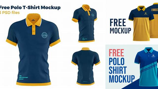 8515+ Free Polo Shirt Mockup Front And Back Psd Easy Editable