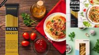 8521+ Mockup Pasta Free Easy-to-Edit PSD