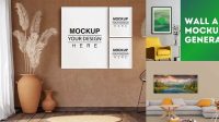 8522+ Free Wall Art Mockup Generator PSD Download