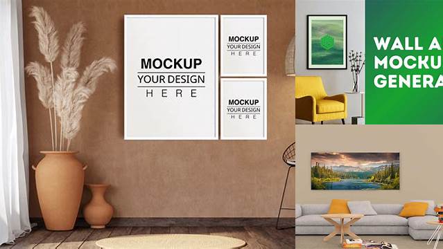 8522+ Free Wall Art Mockup Generator PSD Download