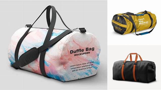 8542+ Duffle Bag Mockup Psd Free Premium Quality Freebie