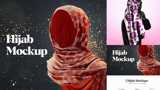 8558+ Hijab Mockup Psd Easy Editable