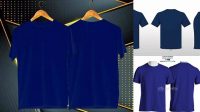 8564+ Mockup Kaos Polos Biru Dongker High-Quality PSD Files