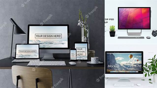 8578+ Mockup Desktop Mobile Easy Editable