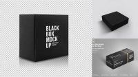 8581+ Black Box Mock Up PSD Free Download