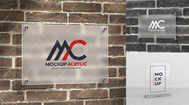 8598+ Acrylic Sign Mockup Mockup PSD