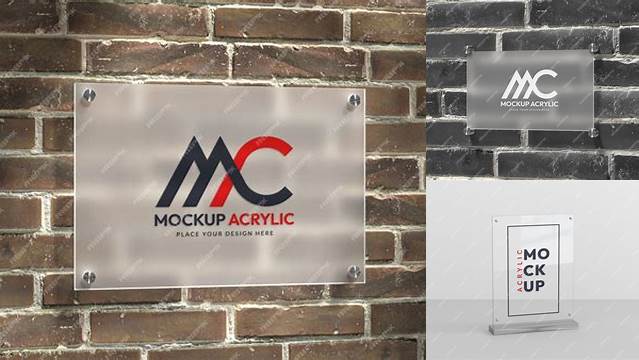 8598+ Acrylic Sign Mockup Mockup PSD