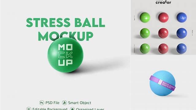 8615+ Stress Ball Mockup PSD Download