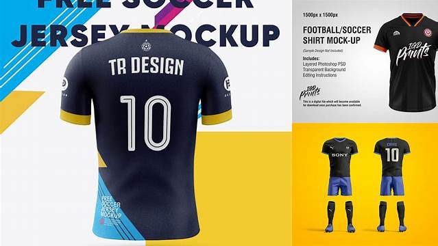 8617+ Mockup Camiseta Futbol Psd Smart Editable Design Mockup