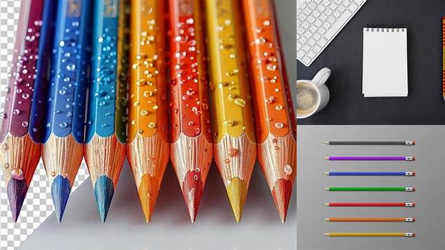 8618+ Pencils Mockup High-Quality PSD