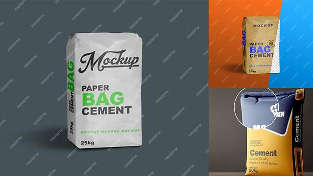 8630+ Cement Bag Mockup Free PSD