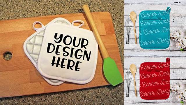 8634+ Pot Holder Mockup Easy Editable