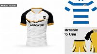 8641+ Rugby Jersey Mockup Premium Design Freebie