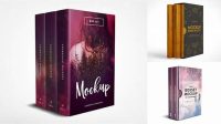 8644+ 4 Book Box Set Mockup Free For Free Download