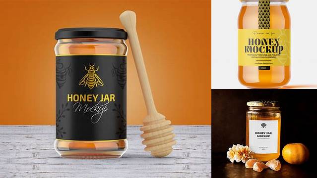 8645+ Honey Jar Mockup Free Best for Showcase